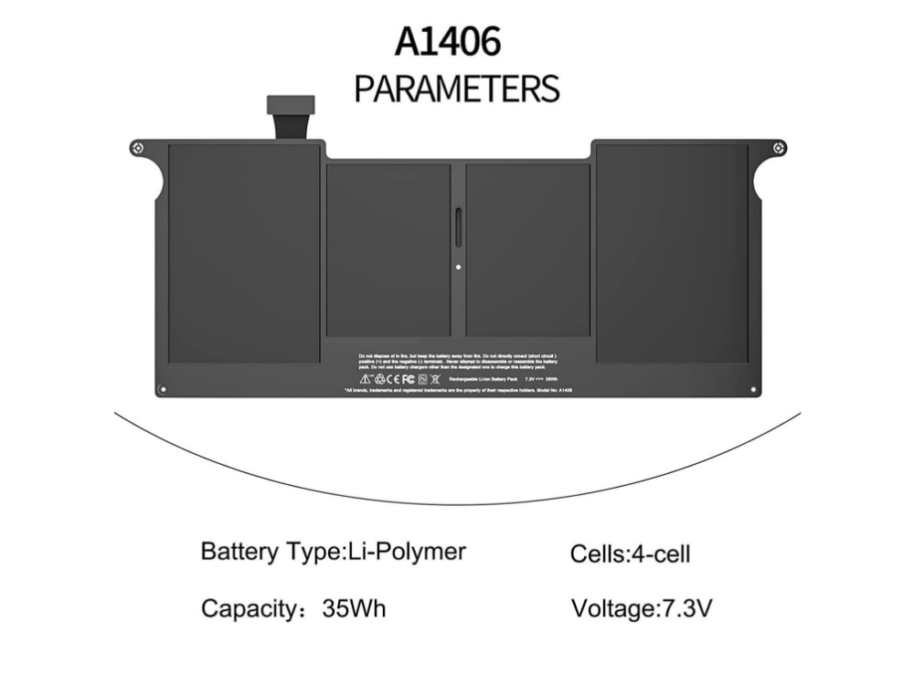 APPLE A1406 Batería