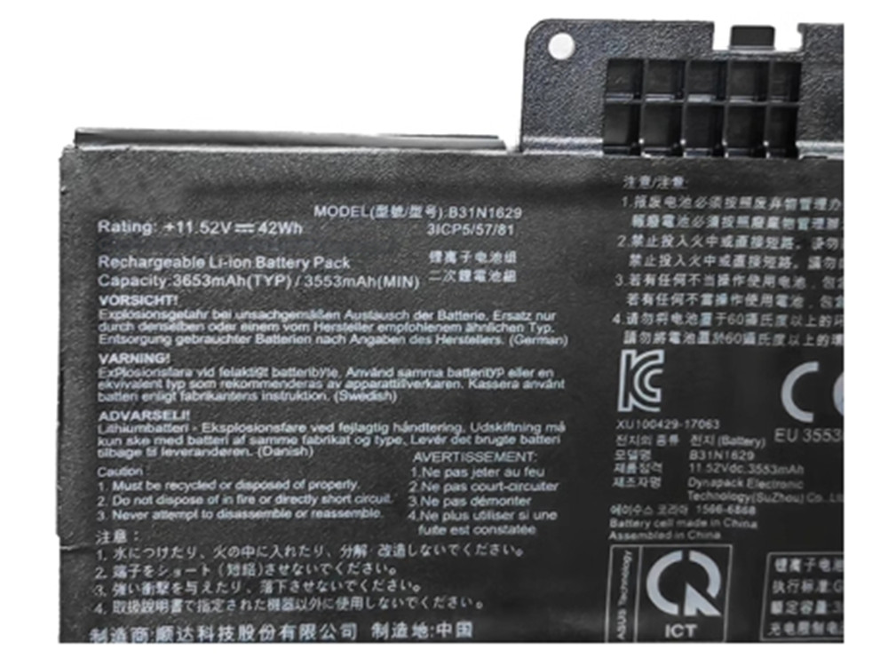 ASUS B31N1629 Batería
