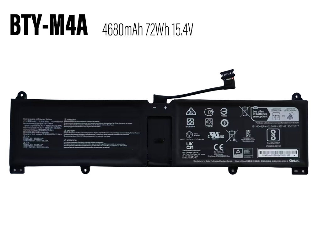 MSI BTY-M4A Batería