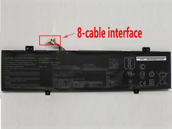 Batería asus C21N1818-1 7.7V, Batería de Portatiles (reemplazo de baterías para Asus VivoBook 15