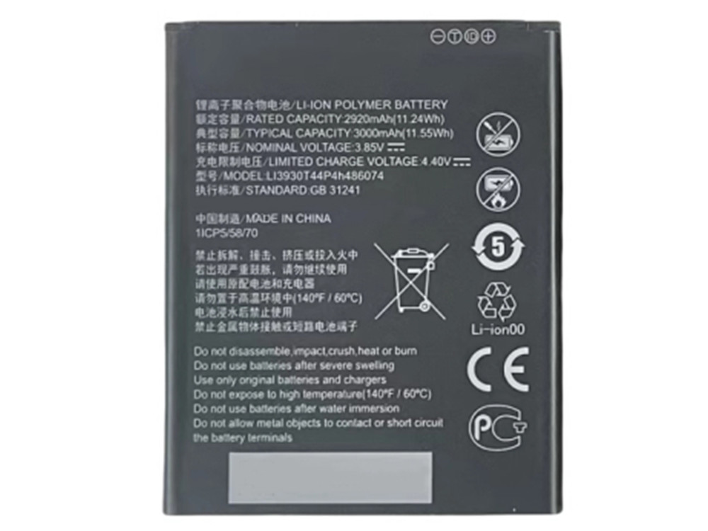 ZTE LI3930T44P4h486074 Batería