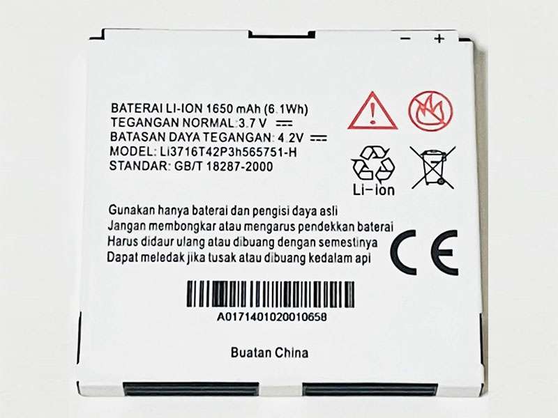 ZTE Li3716T42P3h565751-H Batería