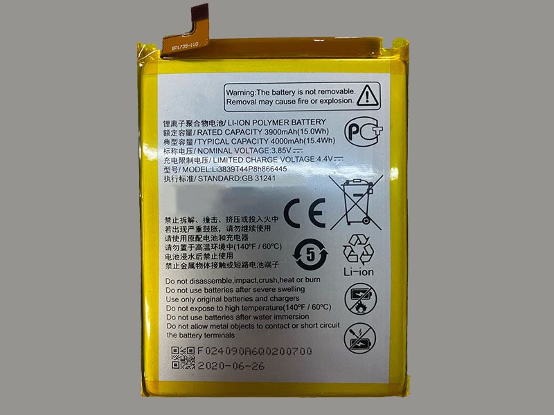 ZTE Li3839T44P8h866445 Batería
