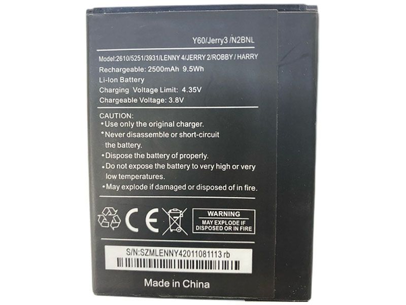 Wiko Y60/Jerry3/N2BNL Batería