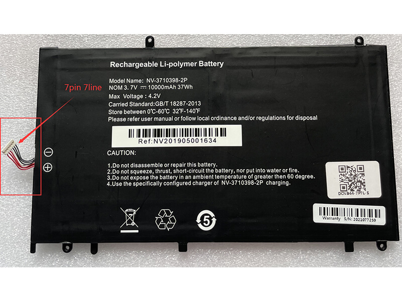 Haier NV-3710398-2P Batería