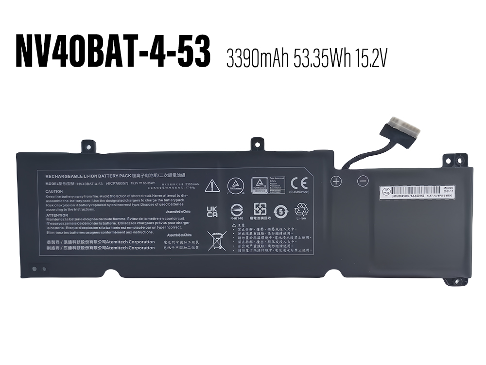 Clevo NV40BAT-4-53 Batería