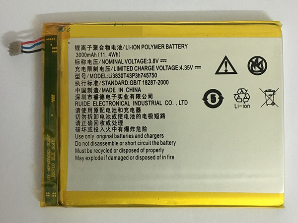 ZTE Li3830T43P3h745750 Batería