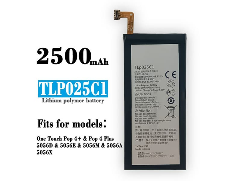ALCATEL TLP025C1 Batería