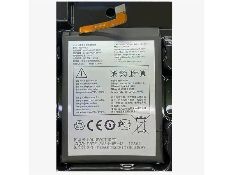 Alcatel TLP038DA Batería
