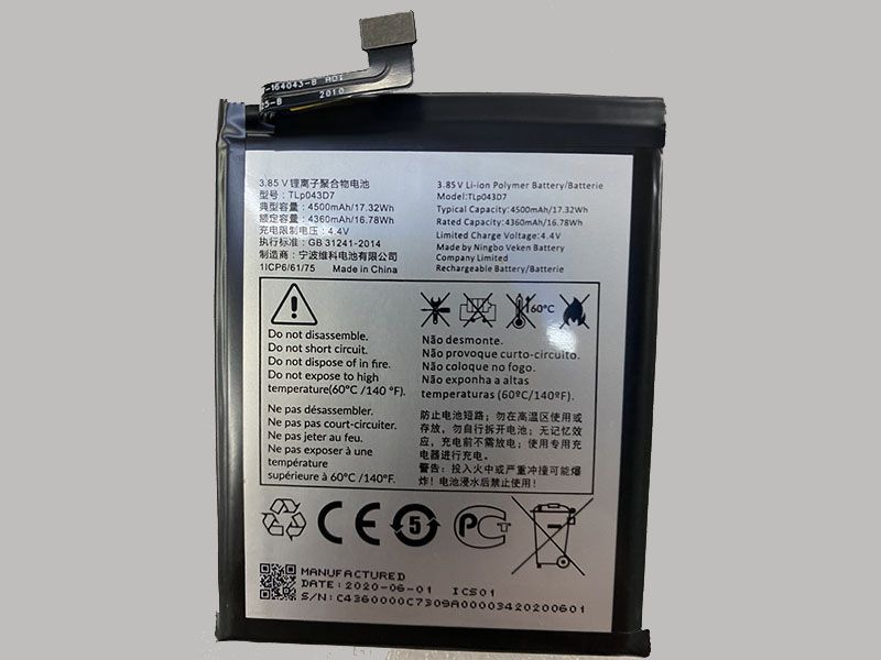 Alcatel TLP043D7 Batería