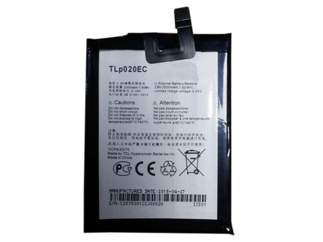 Alcatel TLp020EC Batería