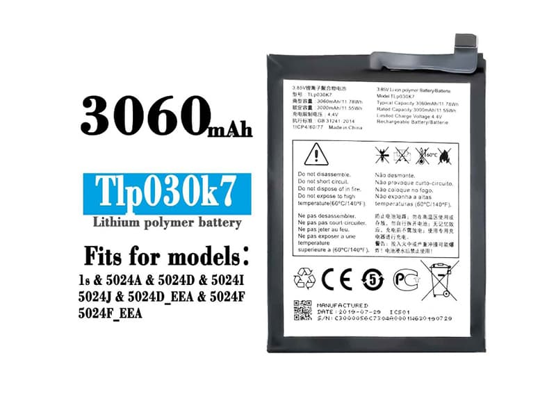 Alcatel TLp030K7 Batería