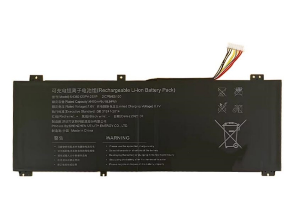 RTDPART U4382120PV-2S1P Batería